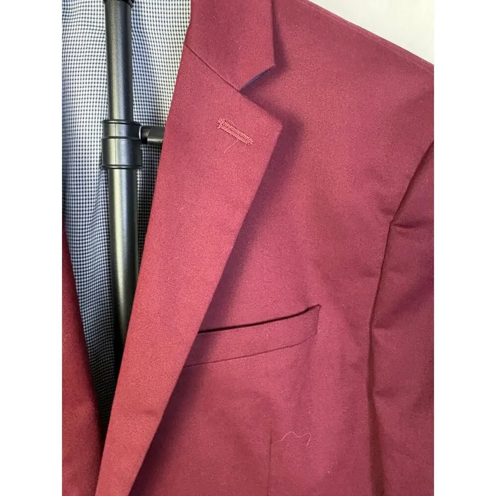 Express Slim Men's Burgundy Sport Coat Blazer 36R Two Button Jacket